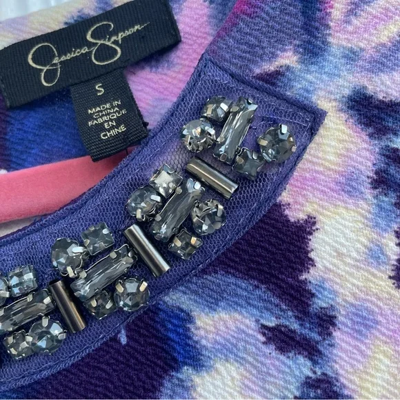 Jessica Simpson Ciara Dress in Purple Lilypad Size S (NWT) - Picture 8 of 12
